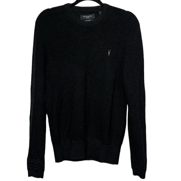 ALLSAINTS Ivar Merino Crew Neck Ramskull Sweater / Size-Medium